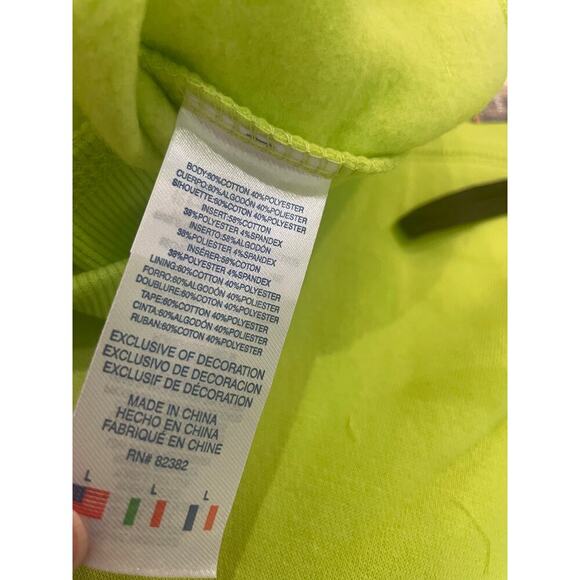 CHAMPION HOODED SWEATSHIRT SZ SMALL NEON GREEN VERSATILE AESTHETIC ACTIVE WEAR - Picture 6 of 8